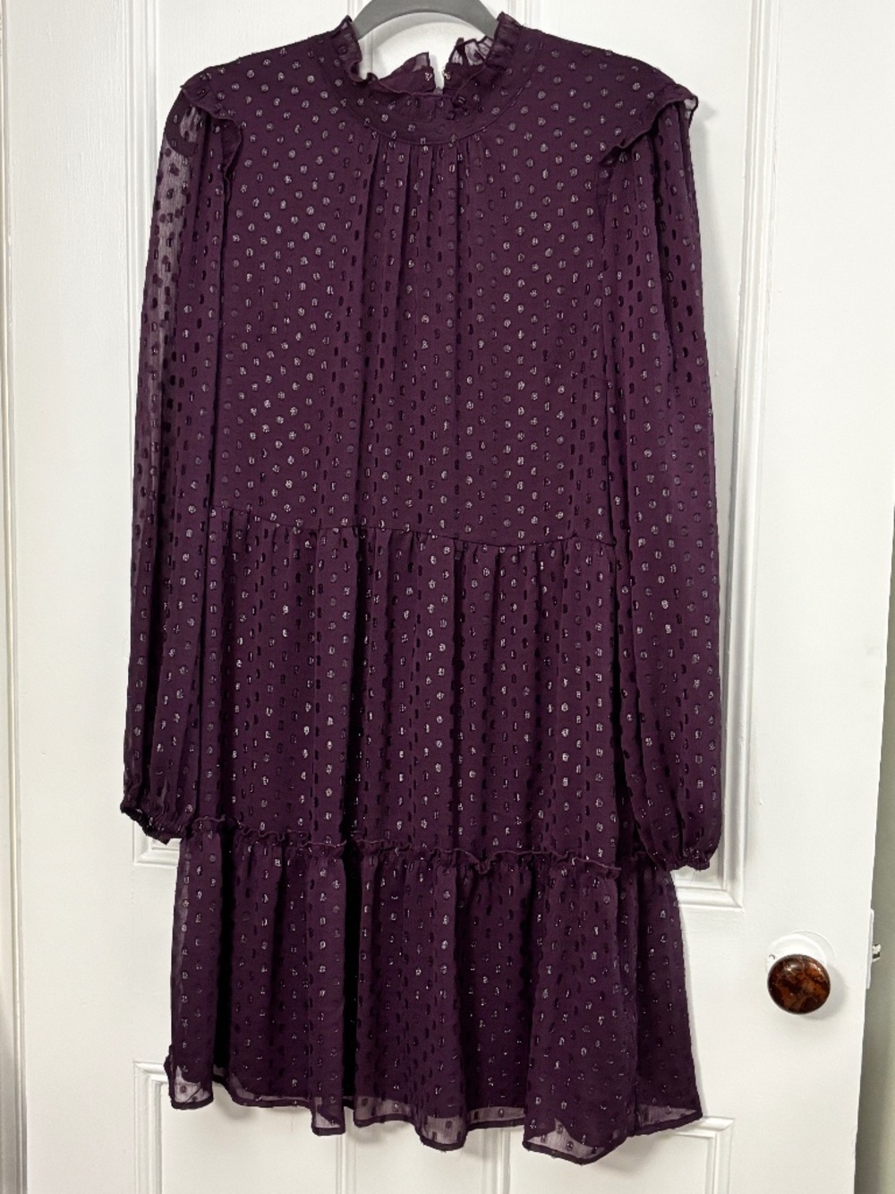 Harper Rose Long Sleeve Ruched Neck Ruffle Dress